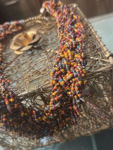 Multi-color Beaded Statement Necklace