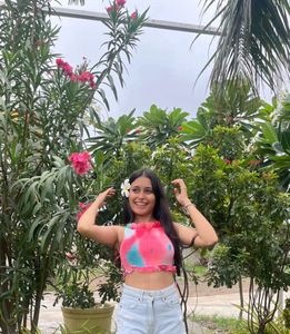 Crochet Tie-Dye Crop Top