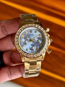 Gold Rolex Daytona Watch with Diamonds