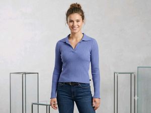 Ribbed Calvin Klein Polo Top