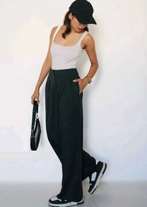Oyela Black High-Waist Wide Leg Trousers 🖤✨