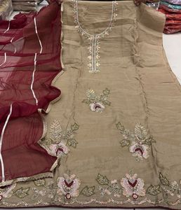 Embroidered Kurta Set with Dupatta