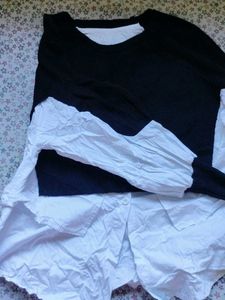 Chic Layered Black &amp; White sweater