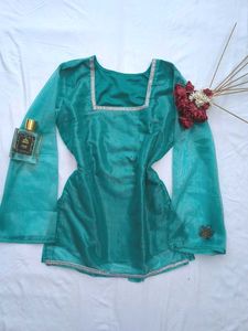 Organza Corset back kurti🫧