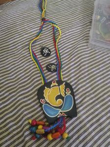 Ganesh Pendant Necklace &amp; Earrings Set