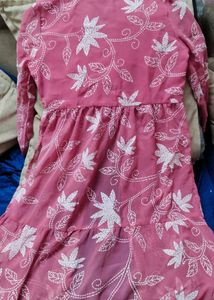 Floral Print Front Cutting Dress