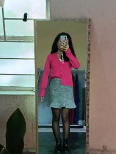 Pink V-Neck Cardigan