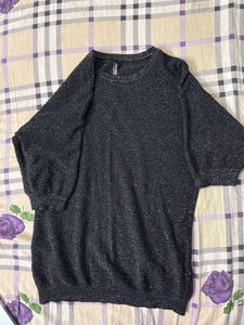 Sparkly Black Knit Top