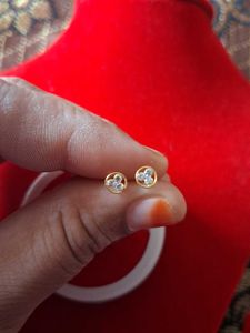 Elegant Stud Earrings with Clear Stones