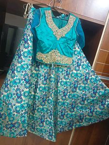 Teal Embellished Lehenga Set
