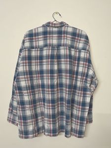 Oversized Plaid Button-Up Shirt