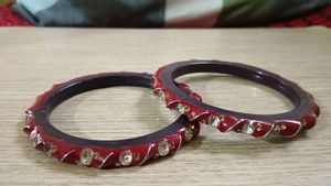 Bright Red Colour Daily Use Bangles