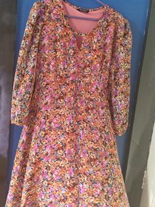Chic Floral Print Midi Dress