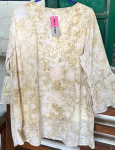 Women Cream Stylish Top