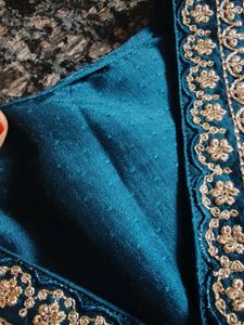 Embroidered Teal Kurta