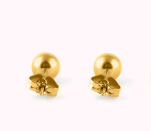 Palmonas:: Classic Gold Ball Stud Earrings