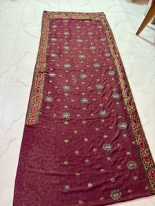 multicolour work Embroidered Saree