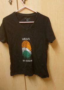 India Pride Black Tee - Size Medium