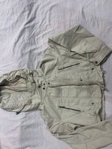 bershka Stylish Beige Utility Jacket