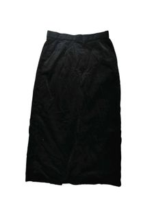 Black Corduroy Midi Skirt