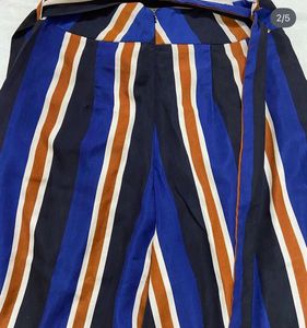 Striped Wide-Leg Pants