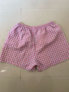 Cute Pink Gingham Pajama Shorts