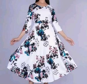 Floral Print Long Sleeve Maxi Dress