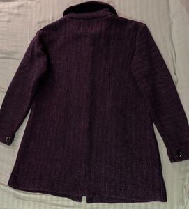 Shimmer Purple Trench Coat