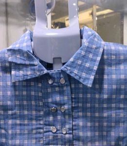 Blue Checkered Kurta