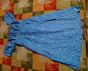 Blue Floral Midi Dress