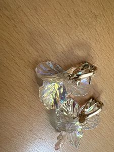 Iridescent Petal Drop Earrings