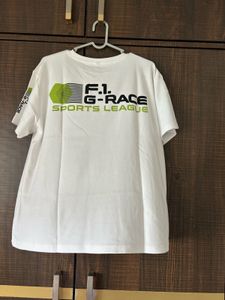 White Sports League T-Shirt Jogger Set