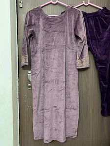 New Elegant Velvet Kurta Set for L&amp; xl