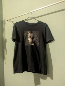 Customised Printed Black T Shirt