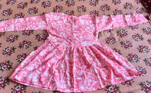 Pink Floral Print short Kurti
