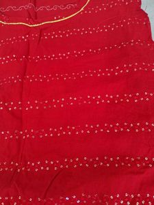 red rajasthani suit