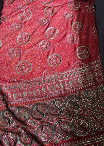 Embellished Red saree