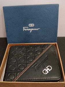 Salvatore Ferragamo Black Leather Wallet