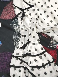 women's polka-dot print casual top