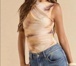 Stylish Ruched Tie-Dye Top