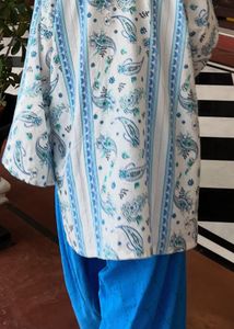 blue farshi salwar set-10%off just for today