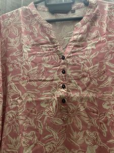 Rangmanch Pink Floral Print Kurta