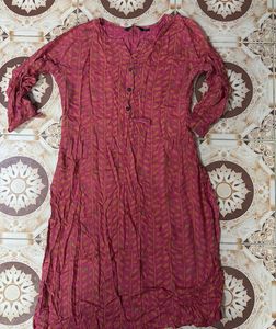 Pink Printed Kurta