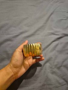 Gold Tone Wave Bangle