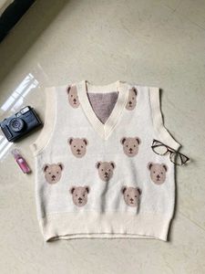 Cute Teddy Bear Knit Vest