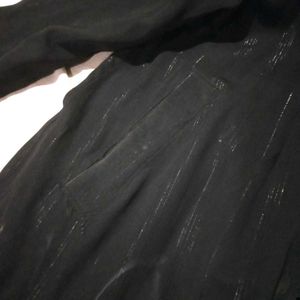 Elegant Black Front Open Abaya