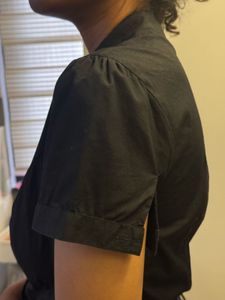 Black Fitted Button-Up Shirt