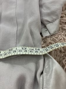 Elegant Pleated Grey Blouse