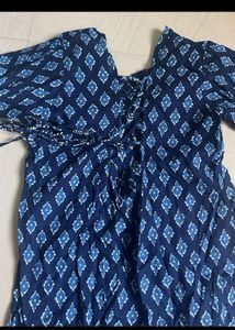 Boho Blue Print Kurta