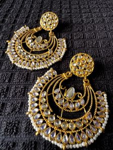 Kundan Maang Tikka &amp; Earrings